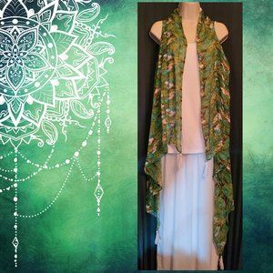 b. Boutique Long, Flowy, Tasseled Vest